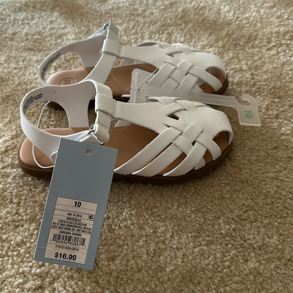 White sandals